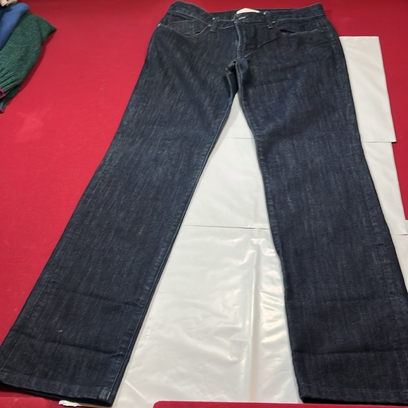 ARISTOCRAT Kent dark BLUE Denim Jeans women’s 31 COTTON blend straight, 9” rise - Picture 6 of 15